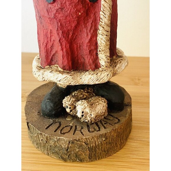 Santa Figurine Norway 8.5” High Hand Craved In Virginia  By Wood World - Picture 3 of 8